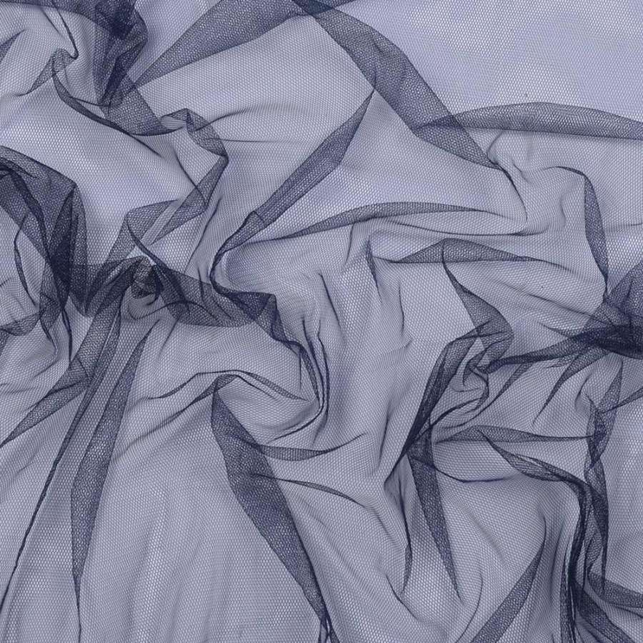 Сетка мягкая тонкая синяя темная (оттенок), ш.160