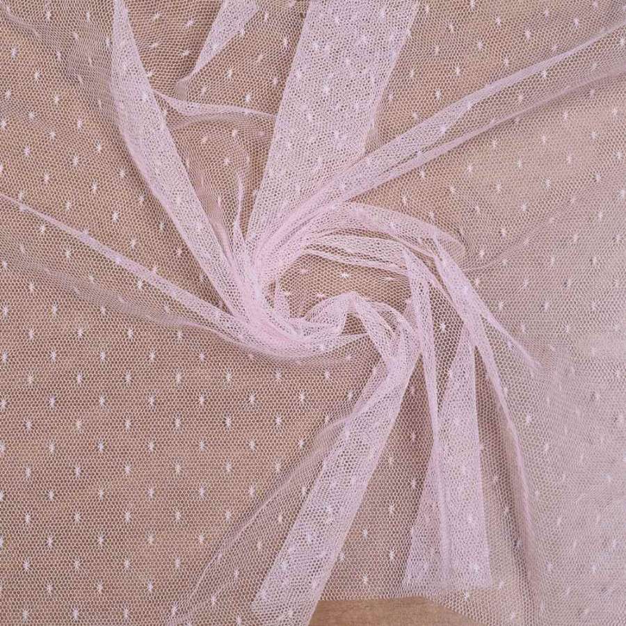 Сетка мушка мелкая молочно-розовая, ш.160