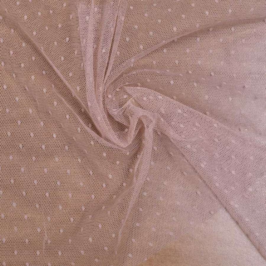 Сетка мушка мелкая розово-коричневая светлая, ш.160