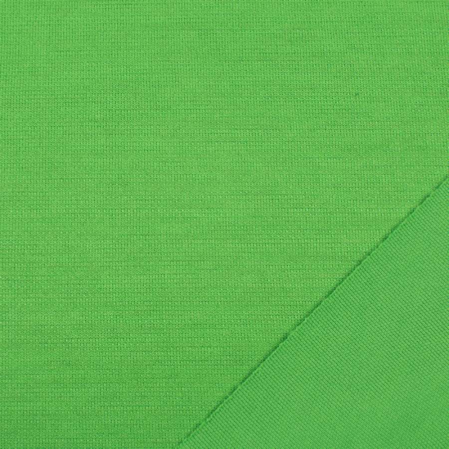 Трикотаж костюмный двухсторонний зеленый, ш.150