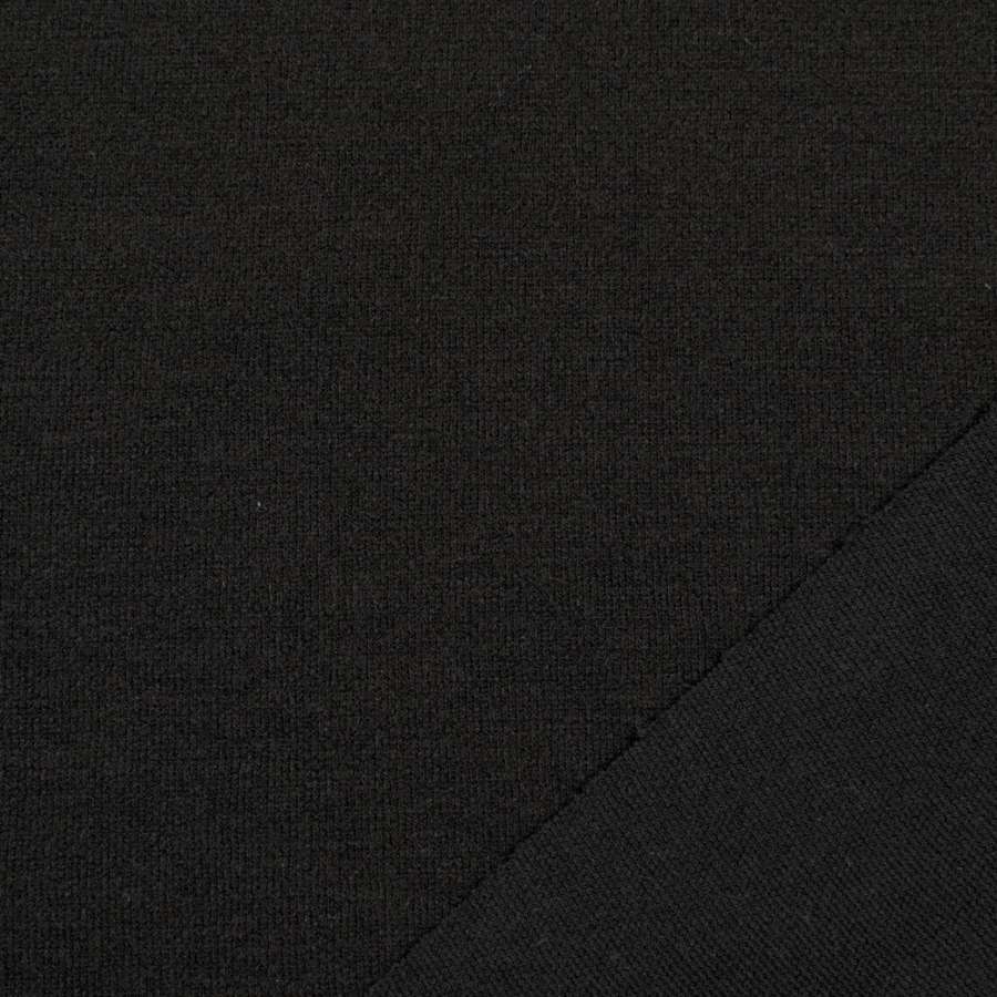 Трикотаж костюмный двухсторонний черный, ш.150