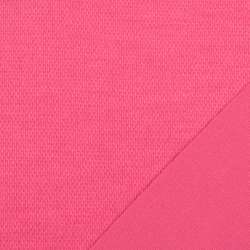 Трикотаж костюмний двосторонній рожевий яскравий, ш.150