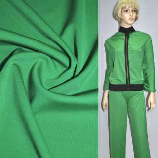 Трикотаж костюмный облегченный зеленый ш.160