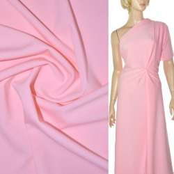 Трикотаж костюмний стрейч полегшений рожевий ш.160