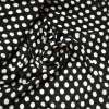 Микролайкра черная в белый горох ш.150