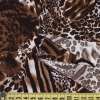 Микролайкра леопардовый принт с леопардом коричневая ш.160