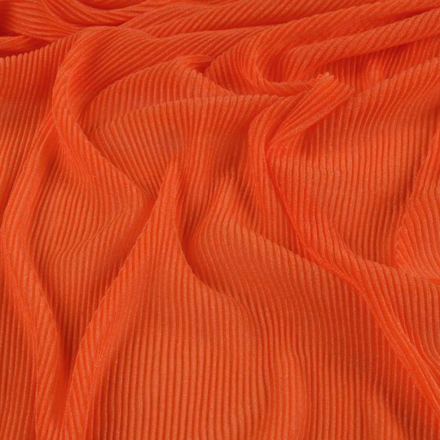 Трикотаж гофре оранжевый темный ш.160 (продается в натянутом виде)
