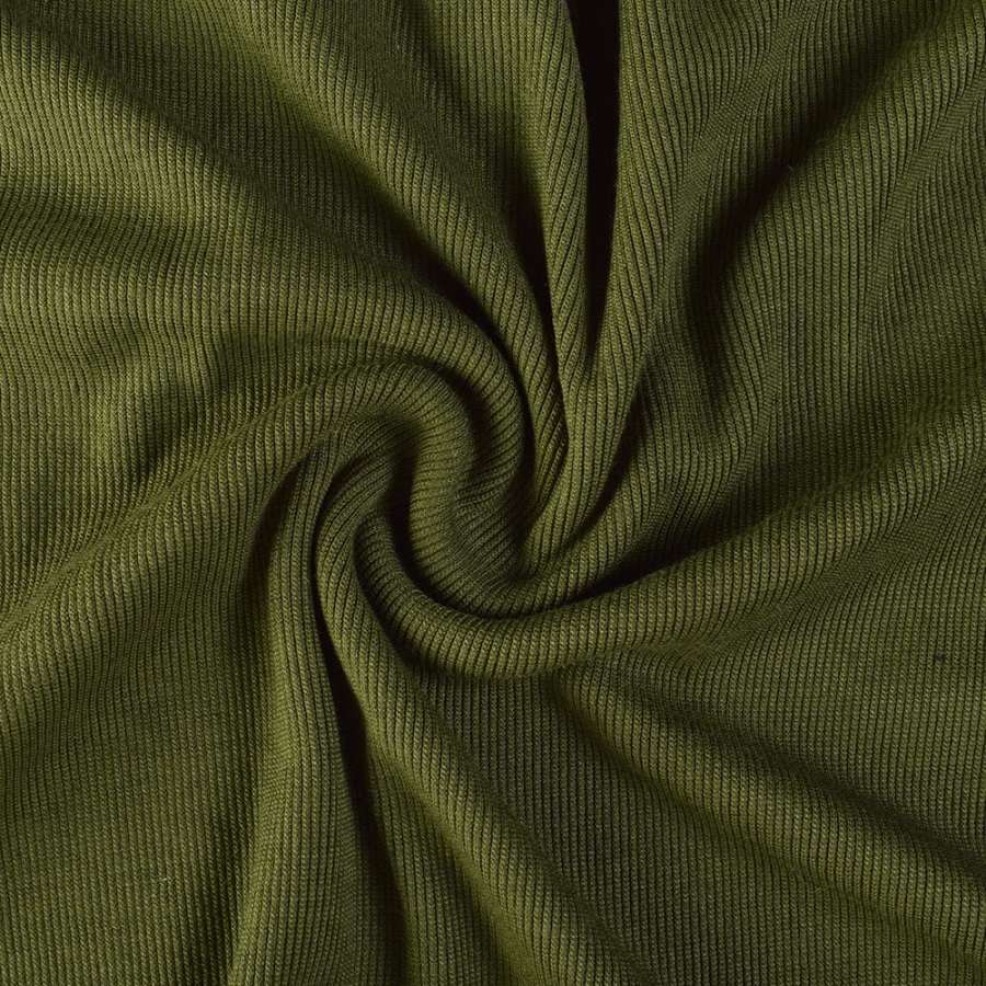 Резинка манжетная (рукав) зеленая оливковая темная (хаки) ш.110