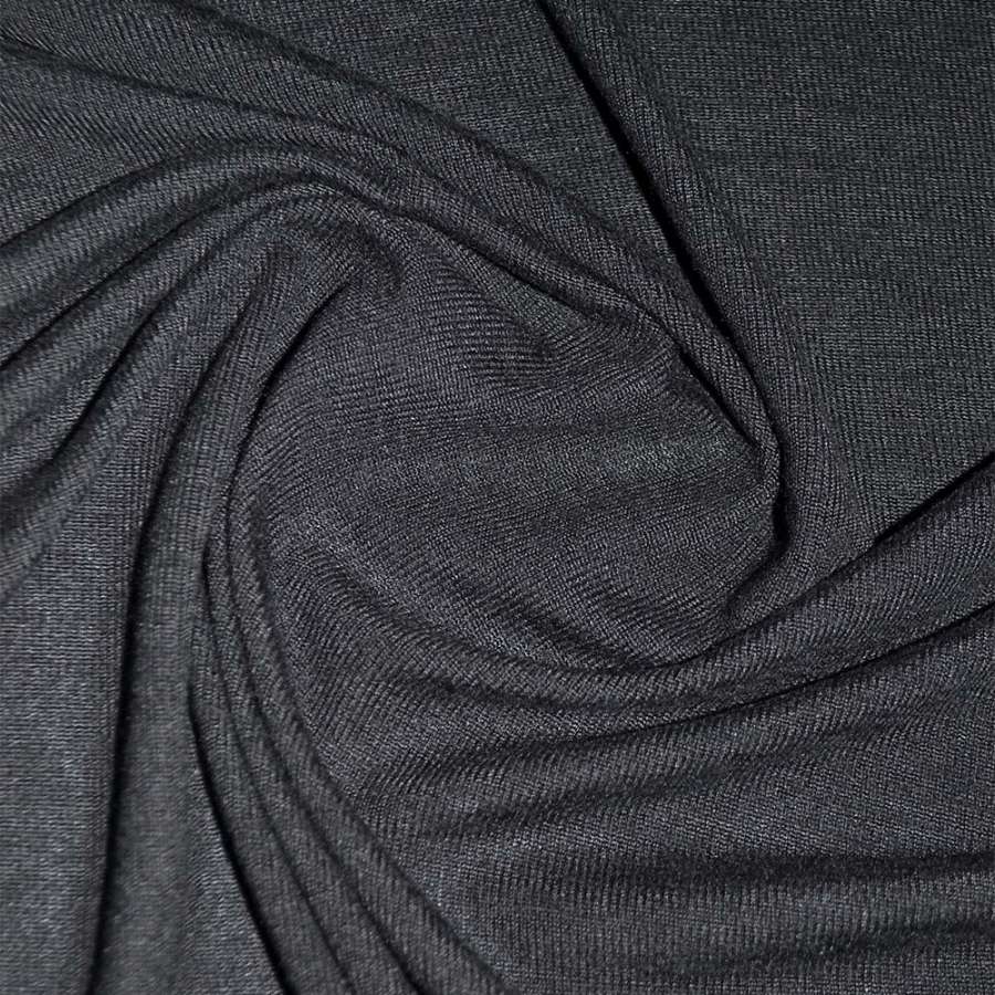 Трикотаж акриловий з дрібними штрихами чорний ш.170