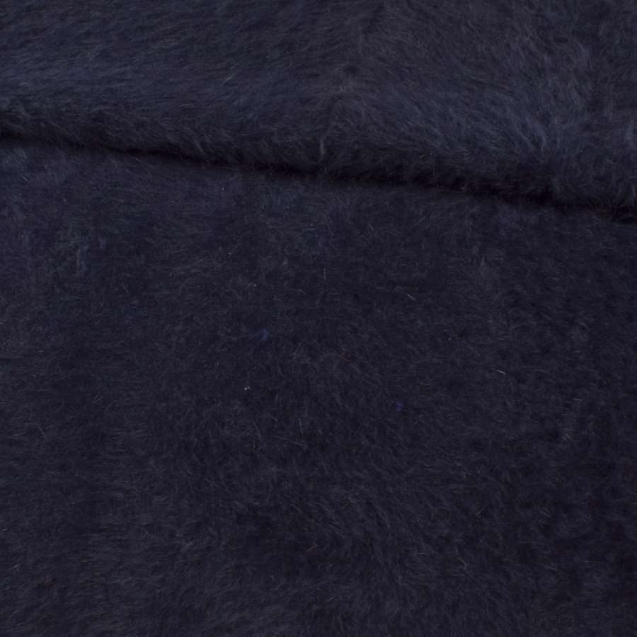 Ангора длинноворсовая трикотаж синяя темная ш.125