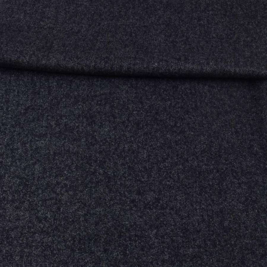 Трикотаж шерстяной серо-синий меланж ш.150