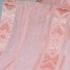 Марлевка с жаккардовыми полосками розово-персиковая ш.115