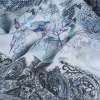 Муслін "Apanage" в смуги-візерунки сіро-блакитного-ФотоПринт ш.150