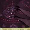 Мікровельвет стрейч фіолетовий з вишивкою та паєтками, раппорт 102 см, ш.140