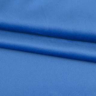 Велюр хлопковый синий светлый с покрытием с изнанки ш.143