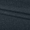 Шерсть костюмная с шелком с ворсинками голубыми синяя темная, ш.155