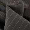 Шерсть костюмна з шовком в смужку світлу коричнево-сіра, ш.155
