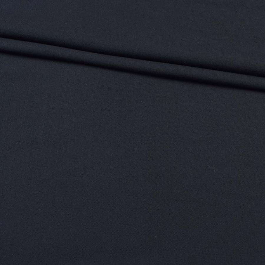 Шерсть костюмная стрейч синяя темная, ш.160
