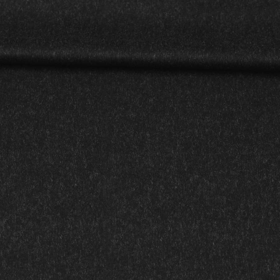 Шерсть костюмная с кашемиром GERRY WEBER черная с серыми ворсинками ш.160