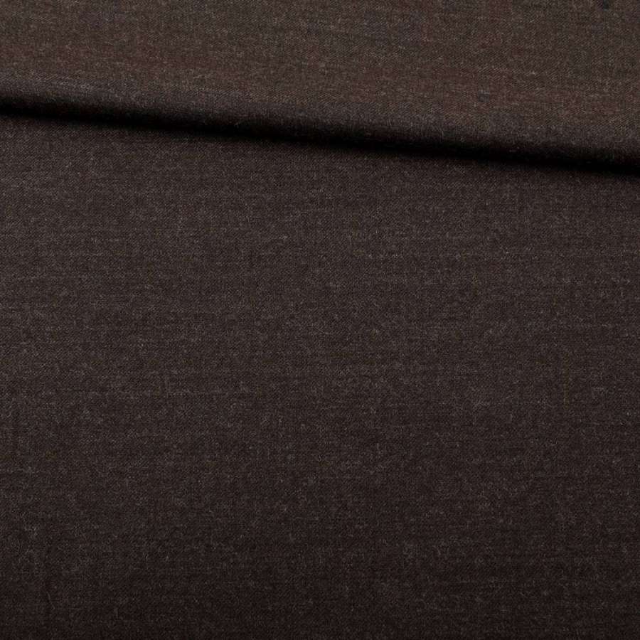 Полушерсть костюмная стрейч коричневая темная, ш.150