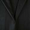 Шерсть костюмна в смужку світлу чорна, ш.150
