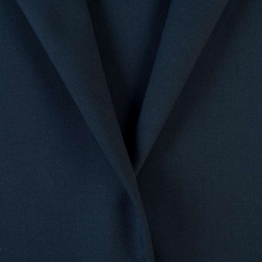 Полушерсть костюмная диагональ синяя темная, ш.155