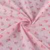 Коттон в біло-рожеву смужку, рожеві, блакитні квіти ш.152