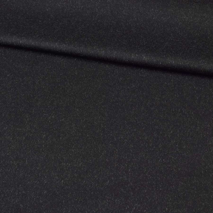 Кашемир пальтовый Пьяченца Богнер черный с белыми ворсинками, ш.150