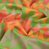 Ткань плащевая GERRY WEBER стрейч водоотталкивающая желто-оранжевые зигзаги на салатовом фоне, ш.148