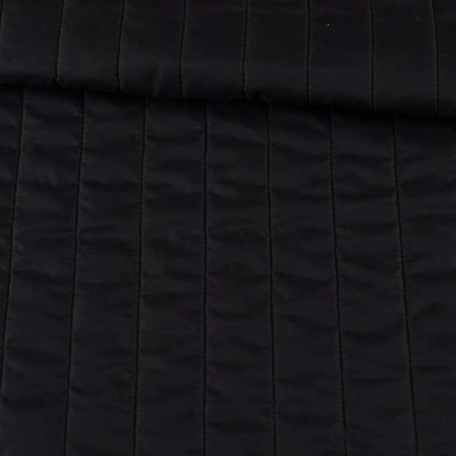 Ткань плащевая стеганая GERRY WEBER полоска 2,5см черная ш.145