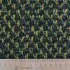 Рогожка пальтовая шерстяная переплетения черно-желтые с зеленым, ш.160