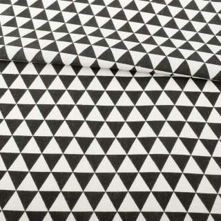 Деко лен треугольники черно-белые, ш.152