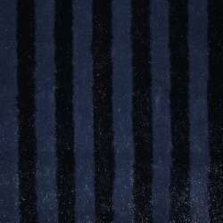 Хутро штучне темно-синє смуги з блискітками, ш.150