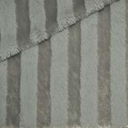Хутро штучне світло-сіре смуги з блискітками, ш.150