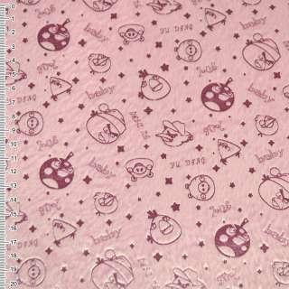 Мех искусственный коротковорсовый розовый "Baby" ш.160