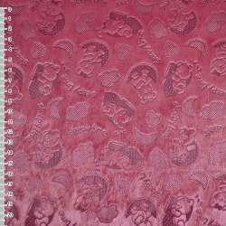 Мех искусственный коротковорсовый ярко-розовый "Sleepy time" ш.160
