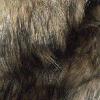 Мех искусственный длинноворсовый бежево-серый с черным, ш.150
