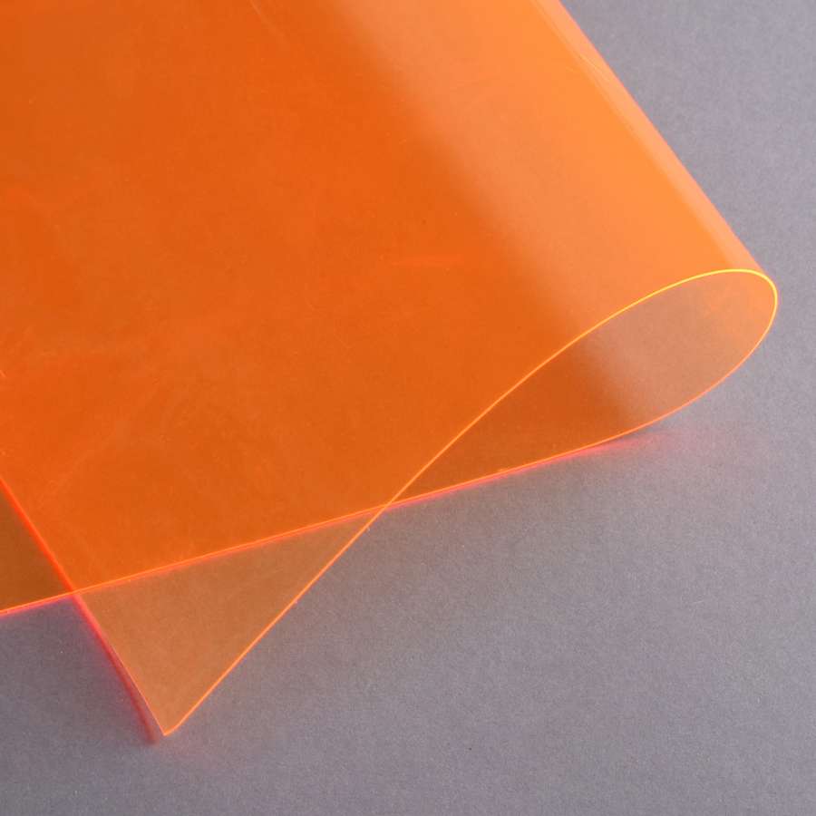 Силикон (0,5мм) оранжевый неоновый прозрачный ш.122