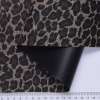 Ткань ПВХ бежевая, черно-коричневый принт леопард, ш.150
