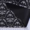 Ткань ПВХ черная, белый узор, ш.150