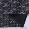 Ткань ПВХ черная, белые вензеля, ш.150