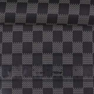 Ткань ПВХ черная клетка шахматка штрихи, ш.150