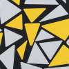 Бязь набивная, серые, желтые треугольники, ш.220