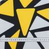 Бязь набивна, сірі, жовті трикутники, ш.220