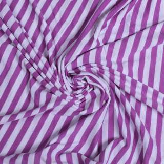 Трикотаж с вискозой в полоски 9мм белые и сиреневые (уценка) ш.177