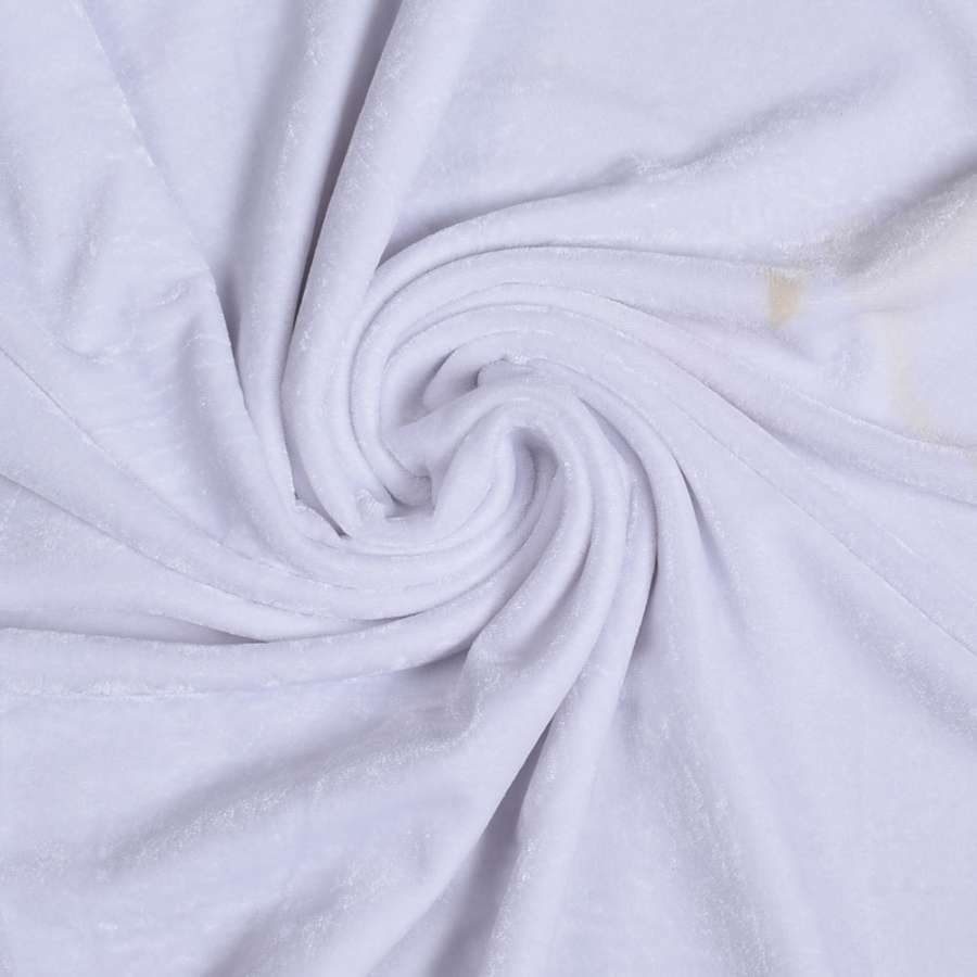 Велюр стрейч белый (уценка) ш.160