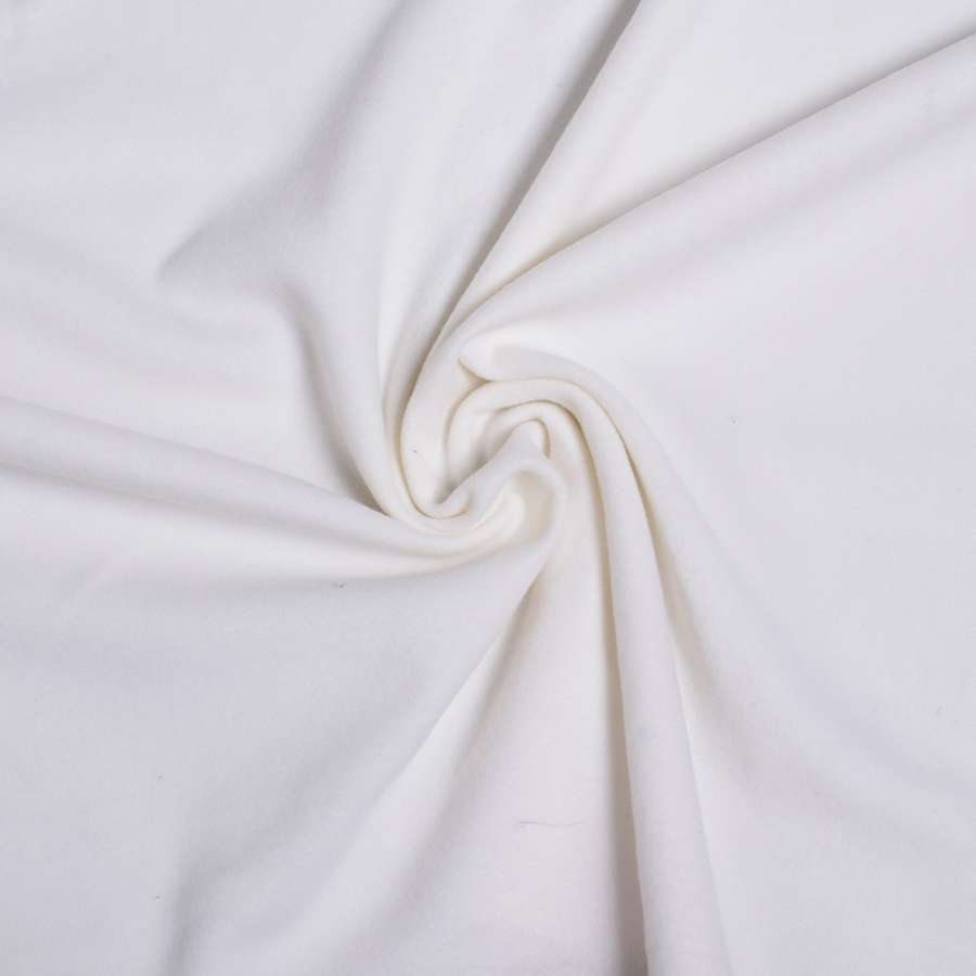 Пальтовая ткань на трикотажной основе молочная (уценка, дефекты), ш.154