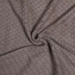 Трикотаж ажурный шоколадно-молочный (уценка, дефекты) ш.175