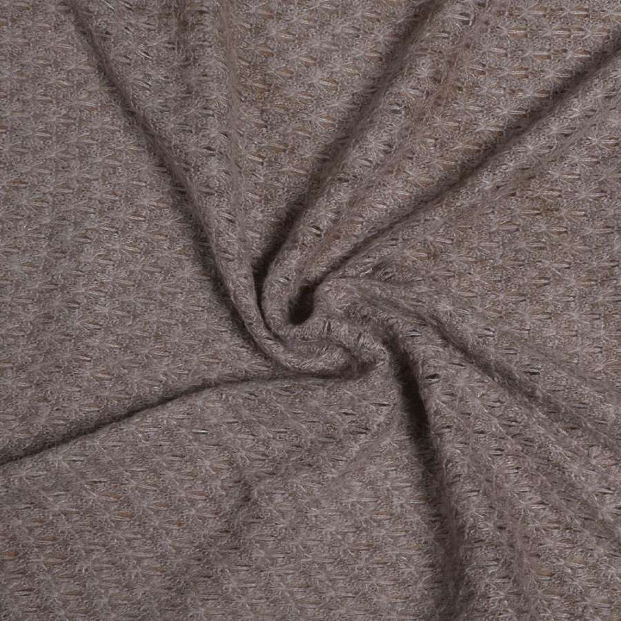 Трикотаж ажурный шоколадно-молочный (уценка, дефекты) ш.175