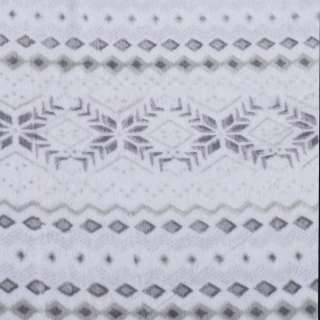 Мех искусственный молочный в серый орнамент (уценка, дефекты) ш.170